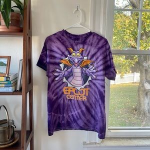 Disney Parks Figment Epcot Center Purple Tie Dye Shirt Medium